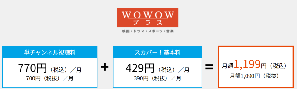 WOWOWプラス料金
